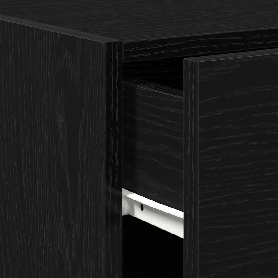 Buffet avec tiroir Chêne noir 30 x 42,5 x 93 cm - 9