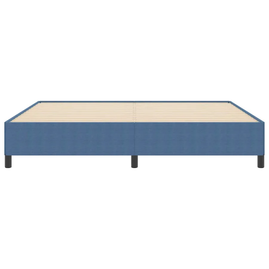 Lit à ressorts Bleu 200 x 200 cm Tissu en velours côtelé - 5