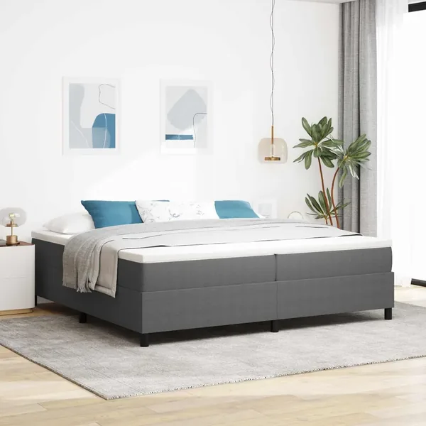 Cadre de lit plateforme Gris clair 200 x 200 cm