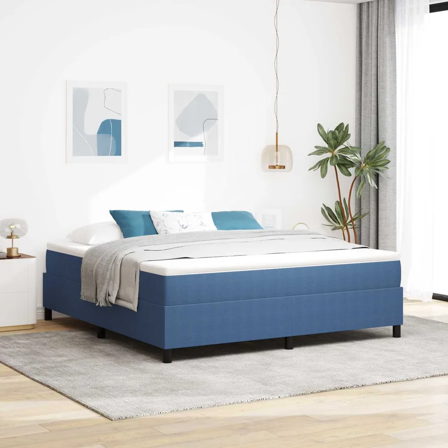 Cadre de lit plateforme Bleu 180 x 200 cm