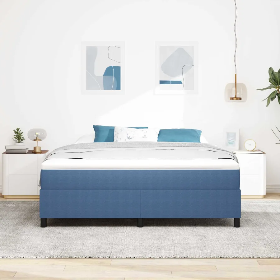 Cadre de lit plateforme Bleu 180 x 200 cm - 3