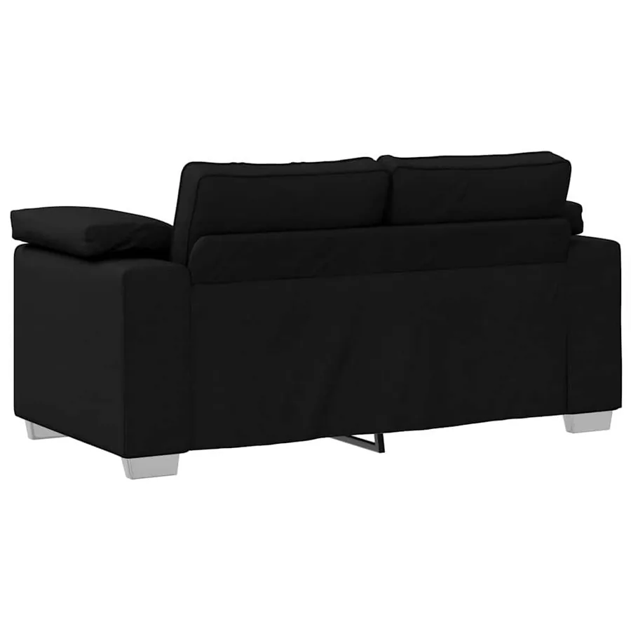Canapé deux places Noir 160 cm tissu - 4