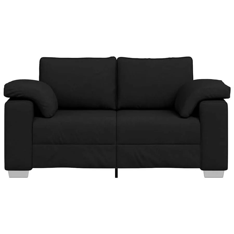 Canapé deux places Noir 160 cm tissu - 5