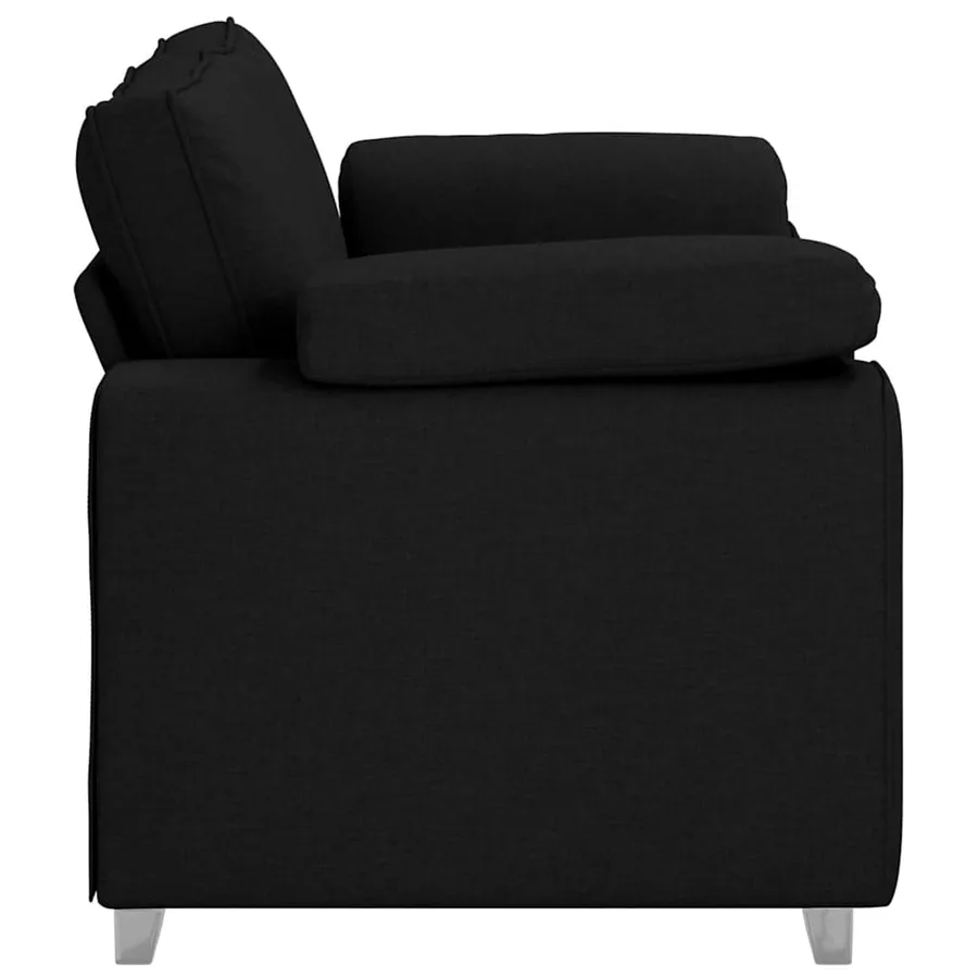 Canapé deux places Noir 160 cm tissu - 6