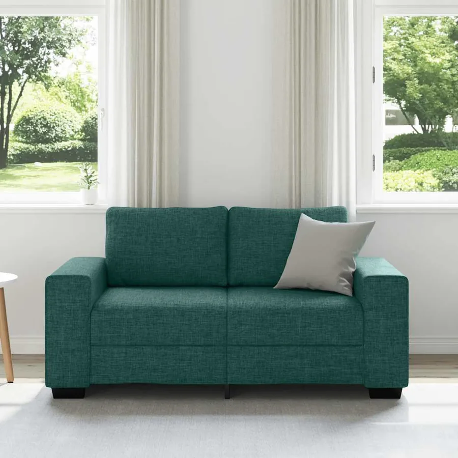 Canapé 2 places vert foncé 160 x 77 x 82 cm en tissu - 3