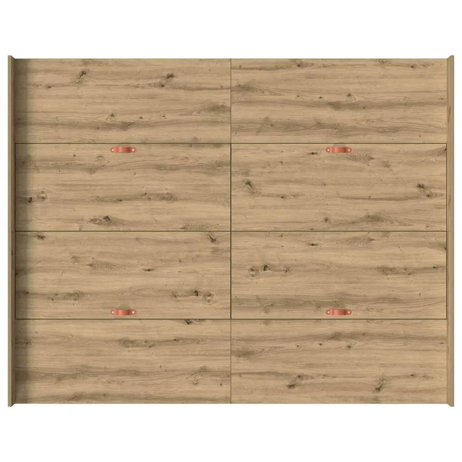 Cadre de lit avec rangement Chêne artisanal 135 x 190 cm - 9