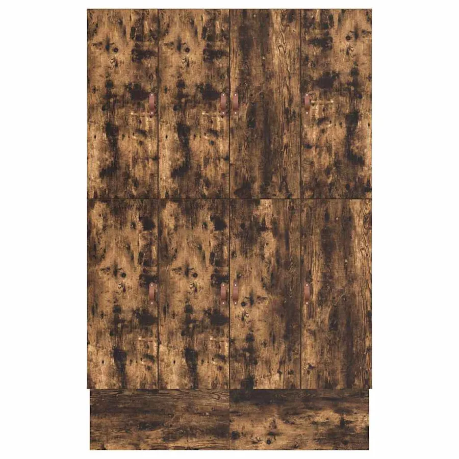 Cadre de lit avec rangement Chêne fumé 135 cm Bois d'ingénierie - 11