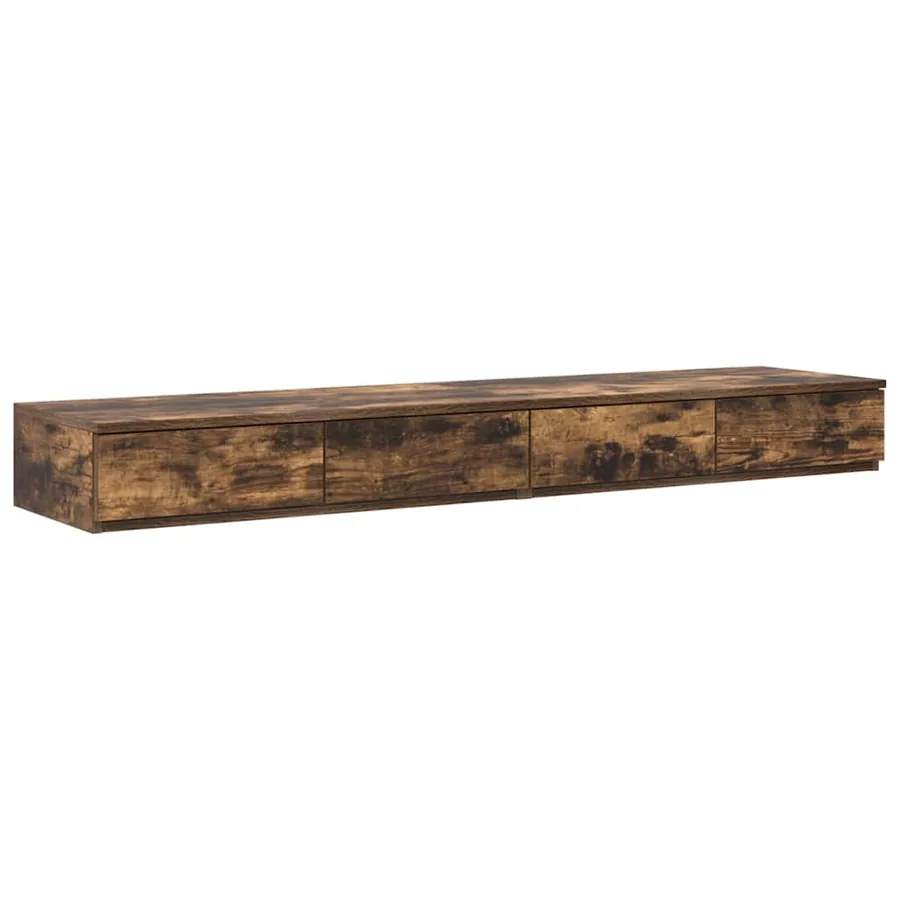 Cadre de lit avec rangement Chêne fumé 135 cm Bois d'ingénierie - 7