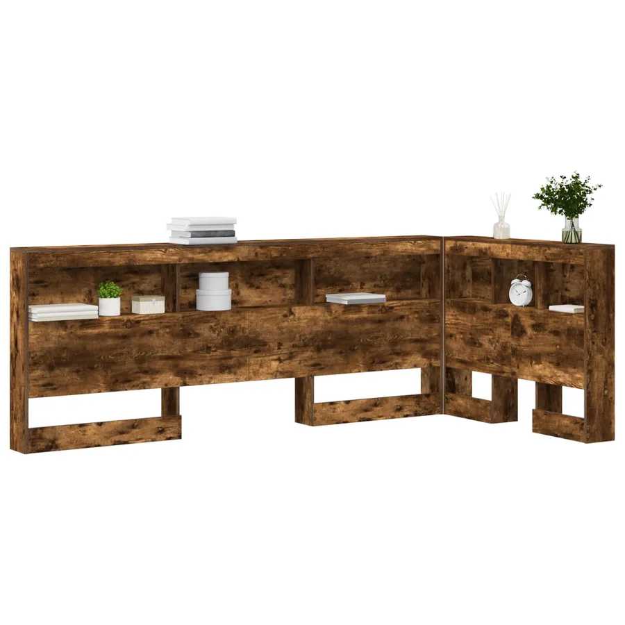 Tête de lit de rangement Chêne fumé 90 cm Bois d'ingénierie - 3