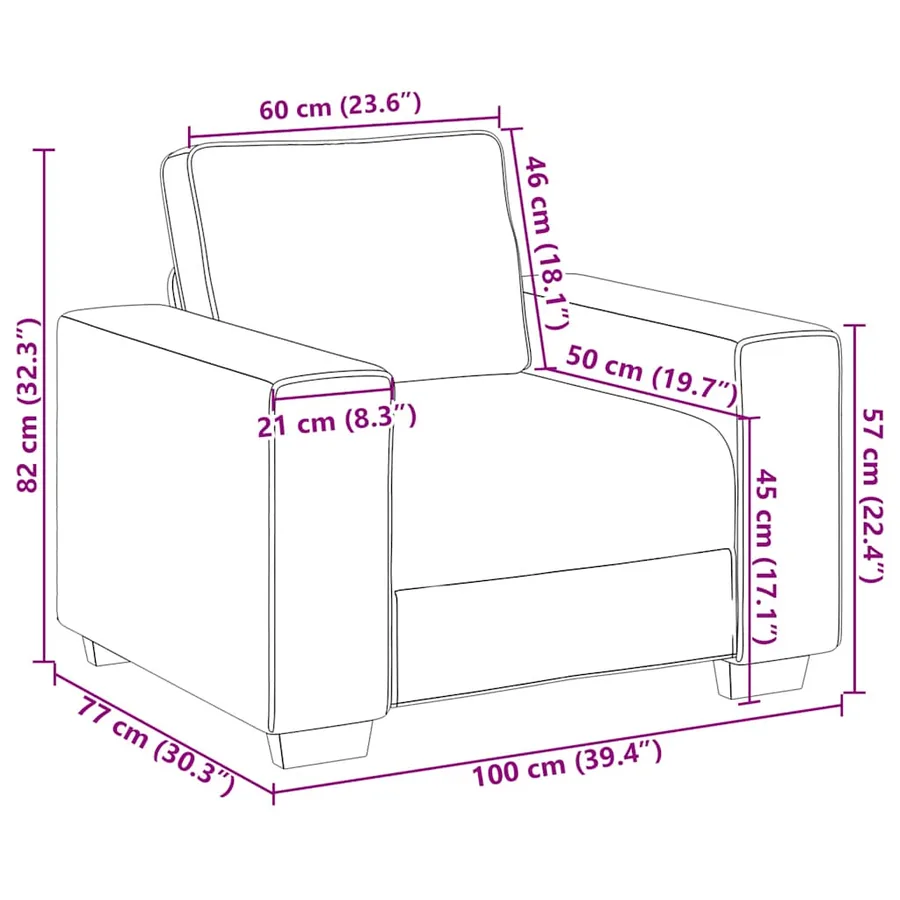 Ensemble de canapé 3 pcs avec coussins en tissu rouge bordeaux - 12