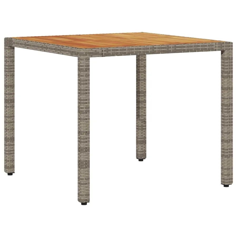 Ensemble de salle à manger pour jardin 3 pcs Gris polyrotin - 5