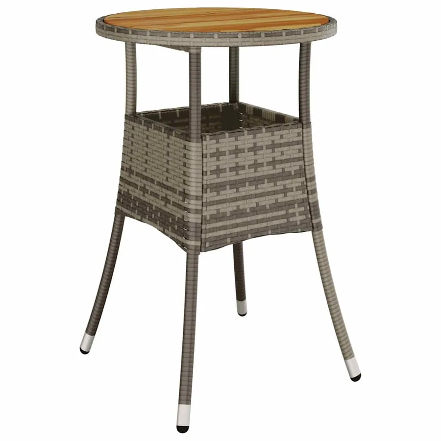 Ensemble de salle à manger pour jardin 5 pcs Gris polyrotin - 5
