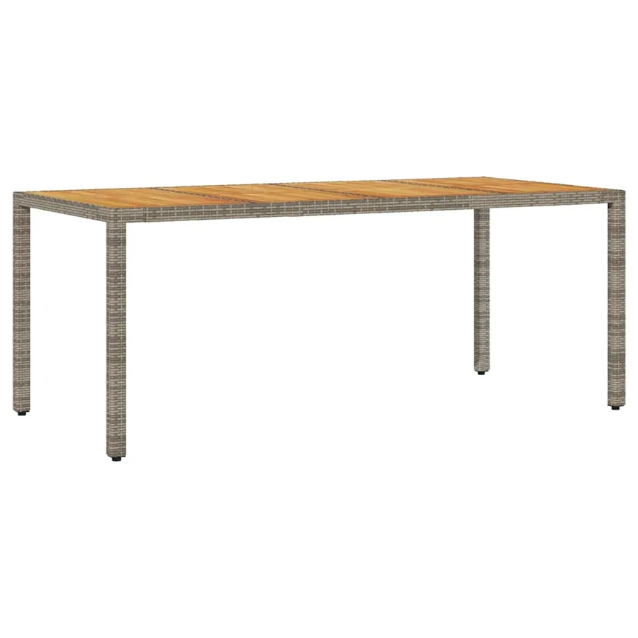 Ensemble de salle à manger pour jardin 9 pcs Gris polyrotin - 5