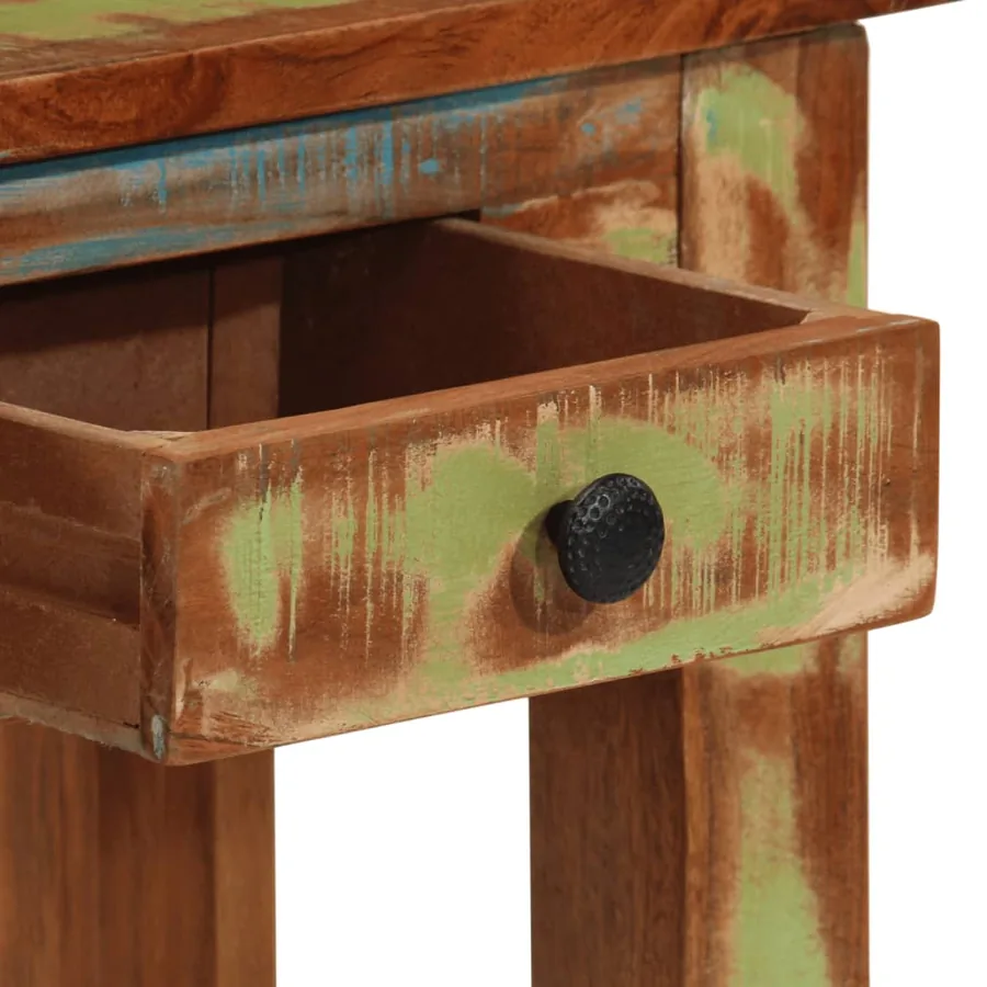 Table console 110x30x76 cm Bois massif de récupération - 9
