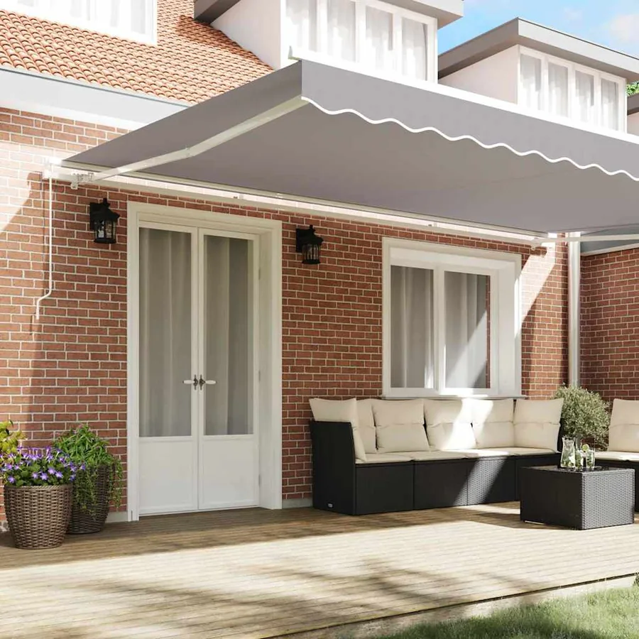 Auvent rétractable Gris clair 500 × 350 cm - 3