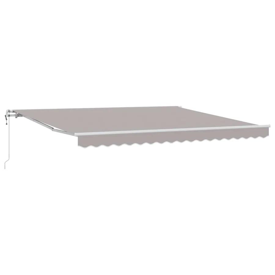 Auvent rétractable Gris clair 400 × 300 cm Tissu et Aluminium