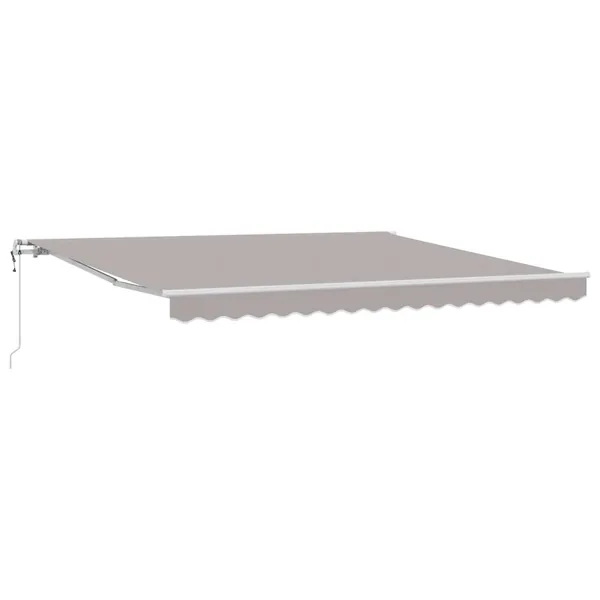 Auvent rétractable Gris clair 400 × 300 cm Tissu et Aluminium