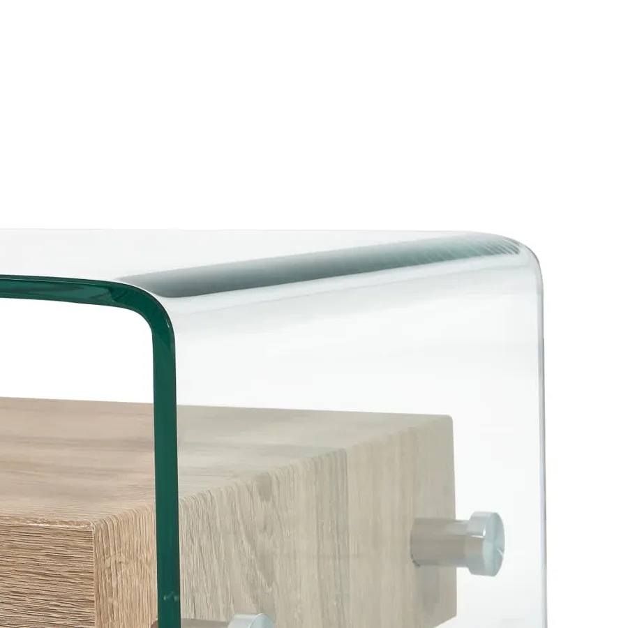 Table basse Clair 98x45x31 cm Verre trempé - 5