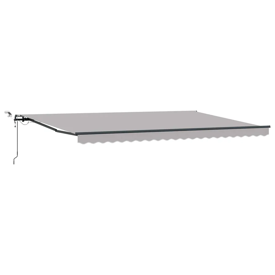Auvent rétractable Gris clair 500 × 350 cm Polyester - 2