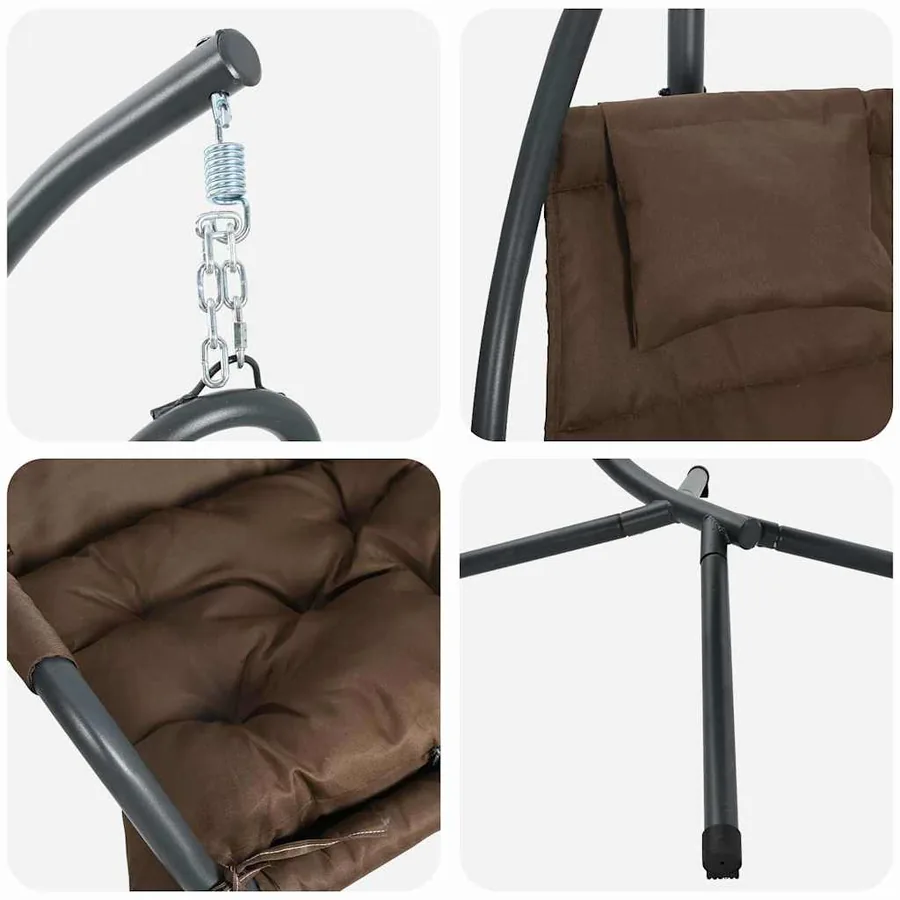 Chaise suspendue Café 94 x 107 x 196,5 cm Acier - 8