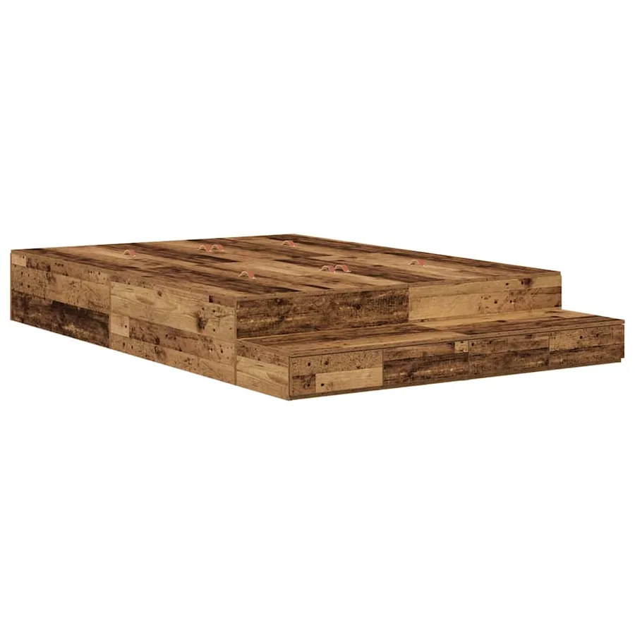Cadre de lit avec rangement avec tiroir Bois Ancien 135 cm - 2