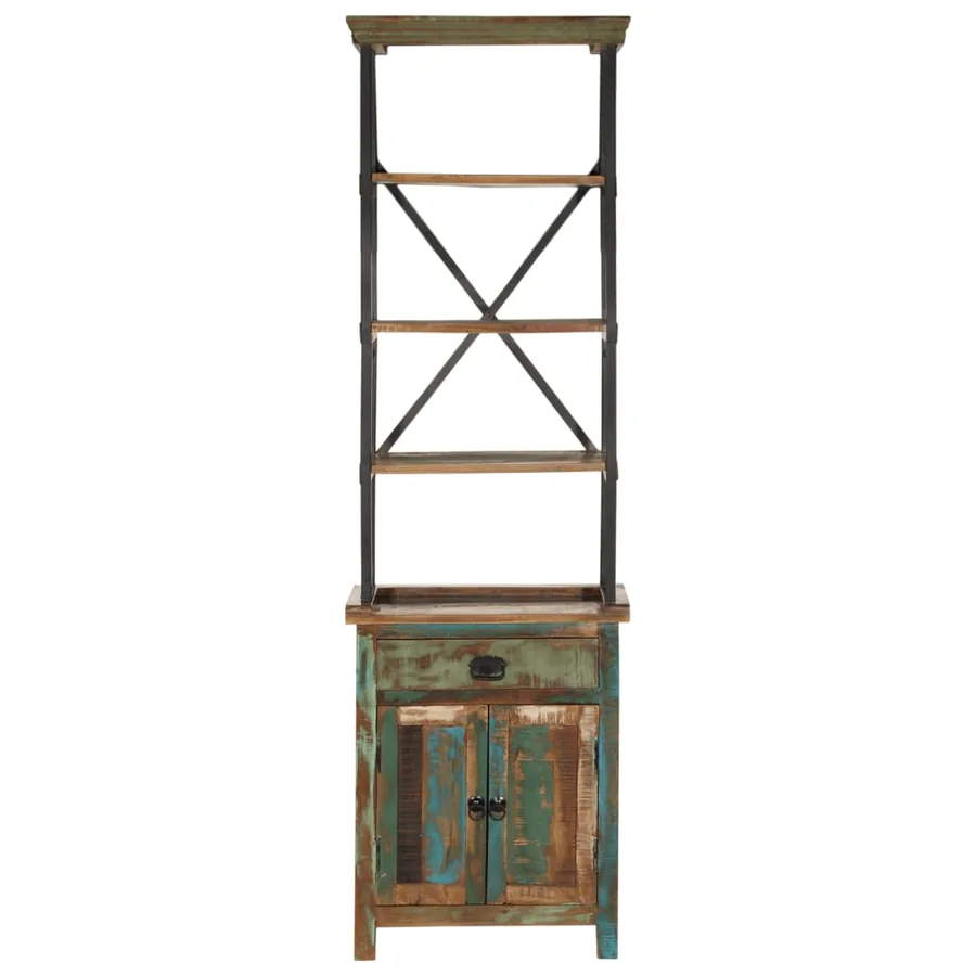 Buffet 55x30x180 cm bois de récupération massif - 2
