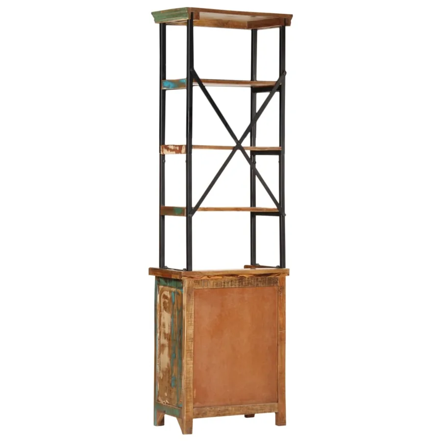 Buffet 55x30x180 cm bois de récupération massif - 4
