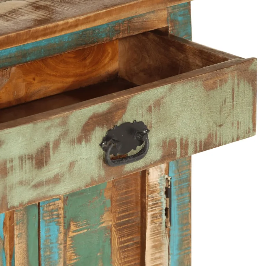 Buffet 55x30x180 cm bois de récupération massif - 8