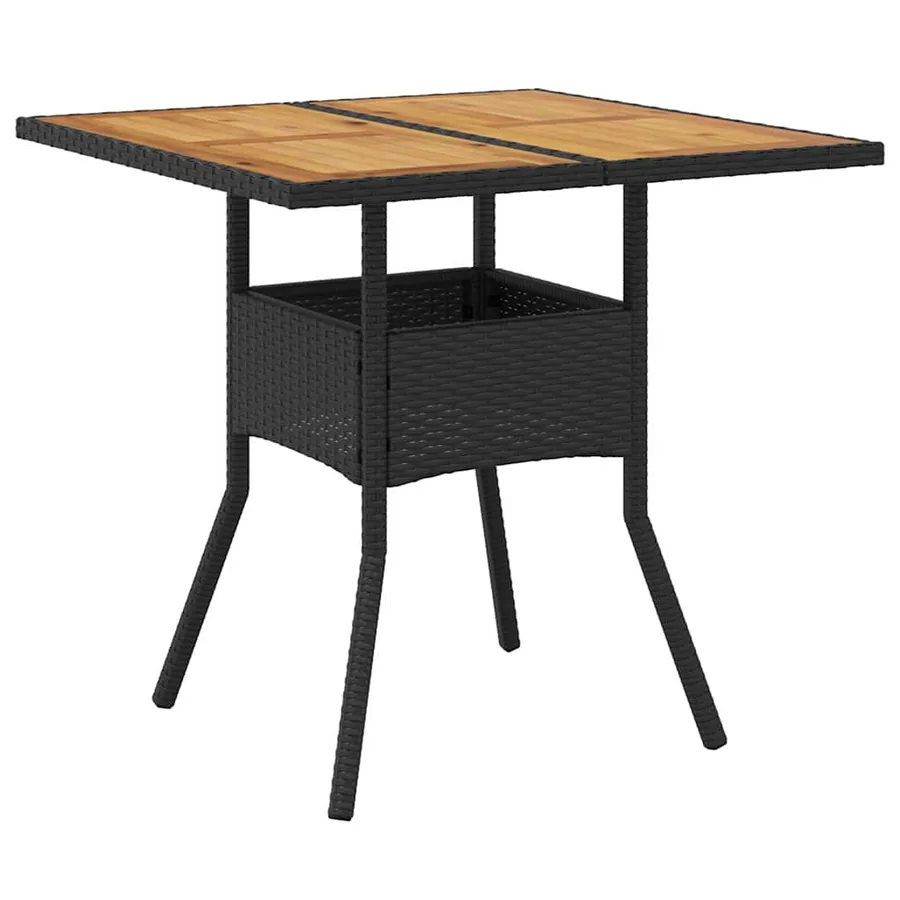 Ensemble de salle à manger pour jardin 3 pcs Noir polyrotin - 5