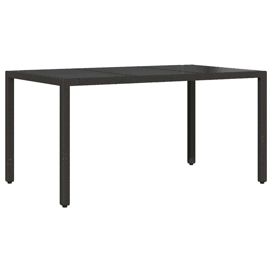 Ensemble de salle à manger pour jardin 7 pcs Noir polyrotin - 5