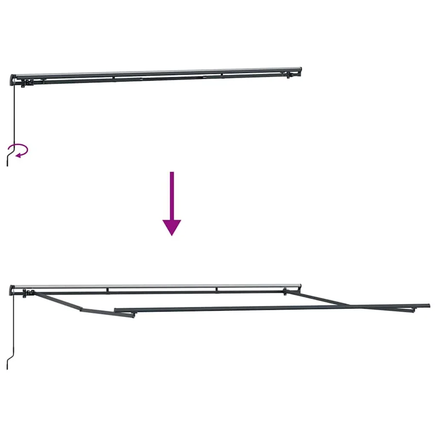 Auvent rétractable Gris clair 400 × 300 cm - 9