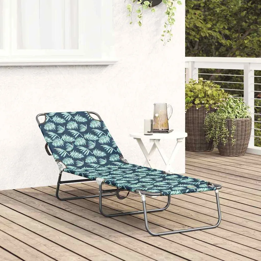 Chaise longue pliante Multicolore 188 x 57 x 86,5 cm Polyester - 3