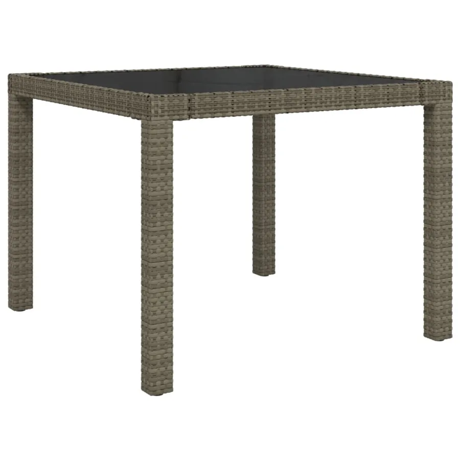 Ensemble à manger d'extérieur 3pcs coussins gris résine tressée - 8