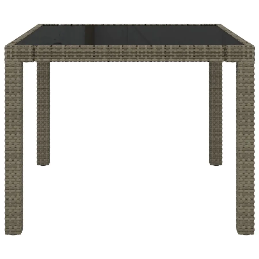 Ensemble à manger d'extérieur 3pcs coussins gris résine tressée - 9