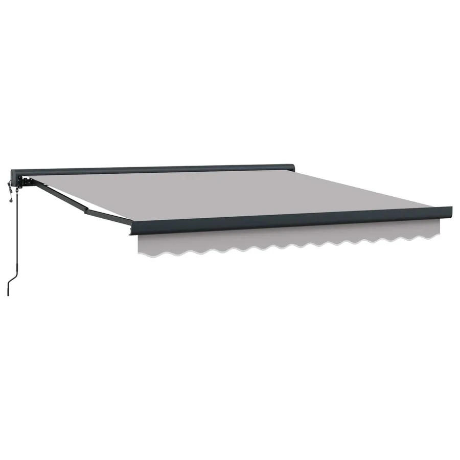 Auvent rétractable Gris clair 350 x 250 x 165 cm Tissu et Métal - 4
