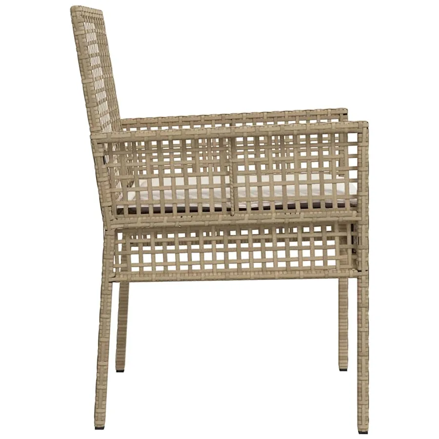 Chaise de jardin 2 pcs Beige 55 x 53 x 85 cm polyrotin - 6