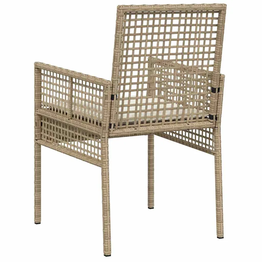 Chaise de jardin 2 pcs Beige 55 x 53 x 85 cm polyrotin - 7