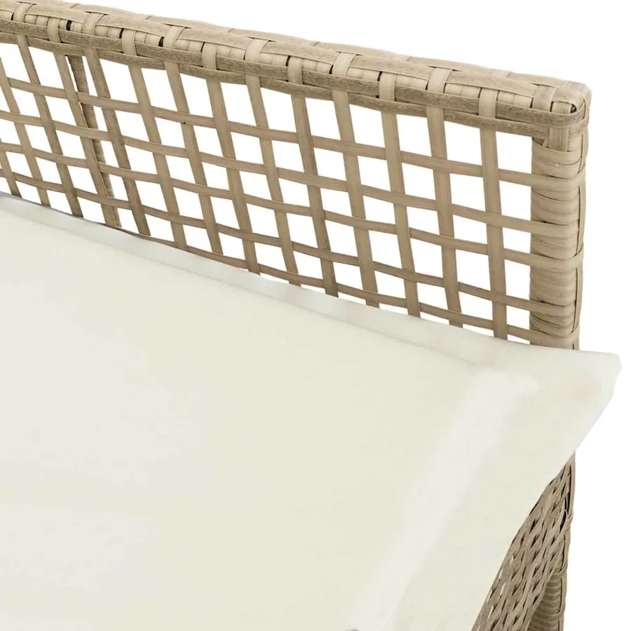 Chaise de jardin 2 pcs Beige 55 x 53 x 85 cm polyrotin - 9