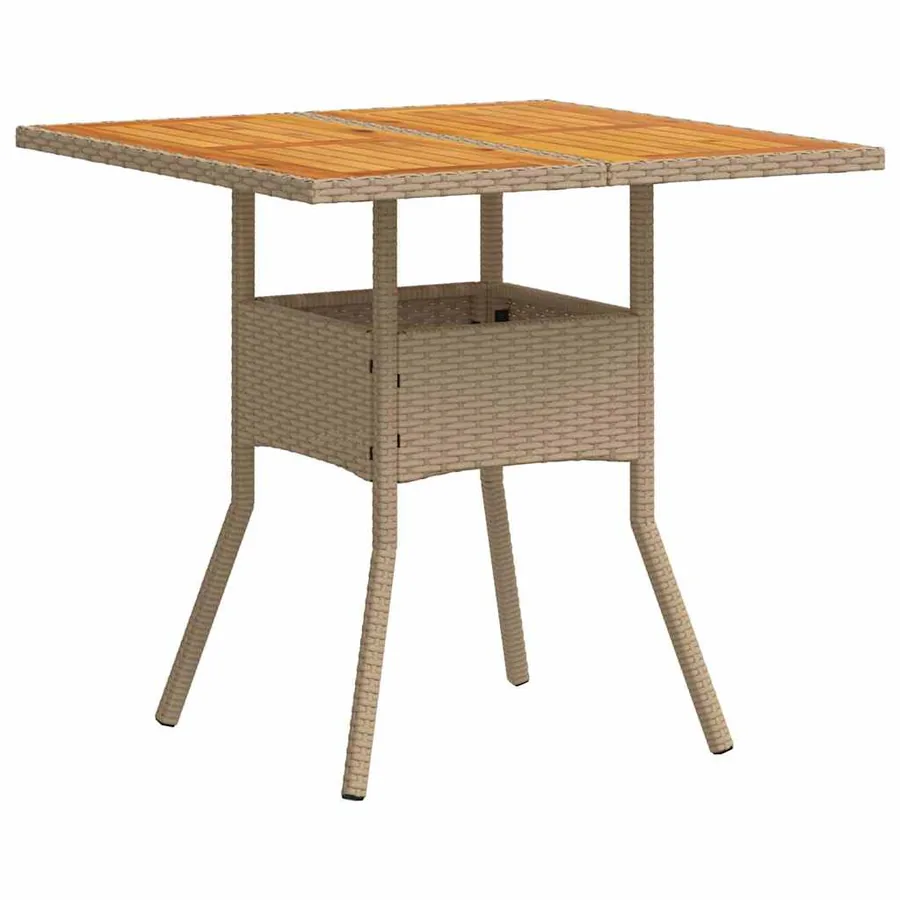 Ensemble de salle à manger pour jardin 5 pcs Beige polyrotin - 5