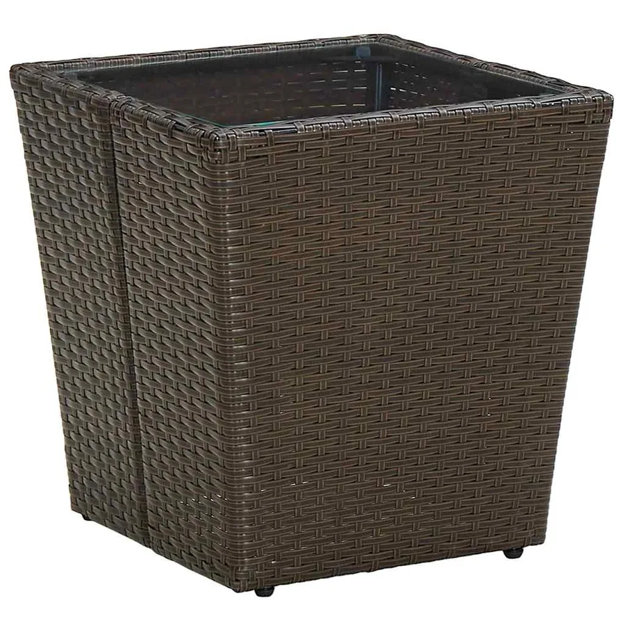 Ensemble bistro de jardin 3 pcs Marron polyrotin - 5
