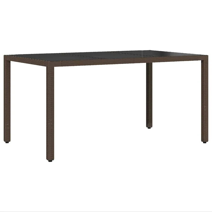 Ensemble de salle à manger pour jardin 7 pcs Marron polyrotin - 5