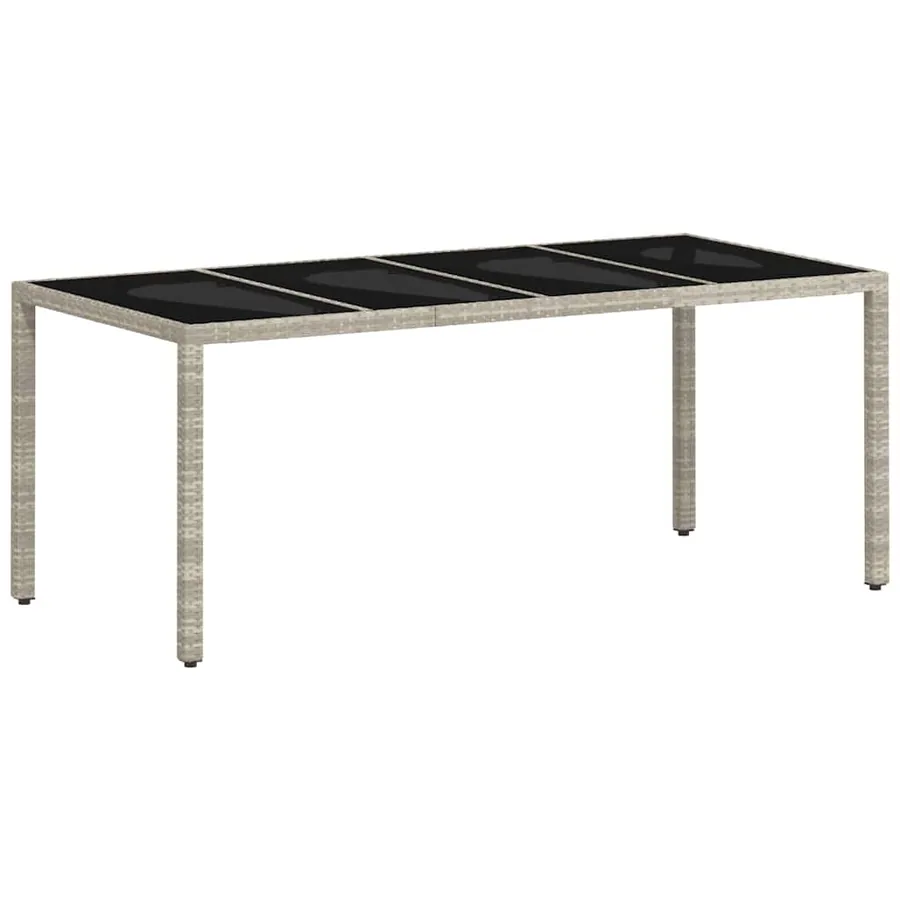 Ensemble de salle à manger pour jardin 9 pcs Gris clair - 5