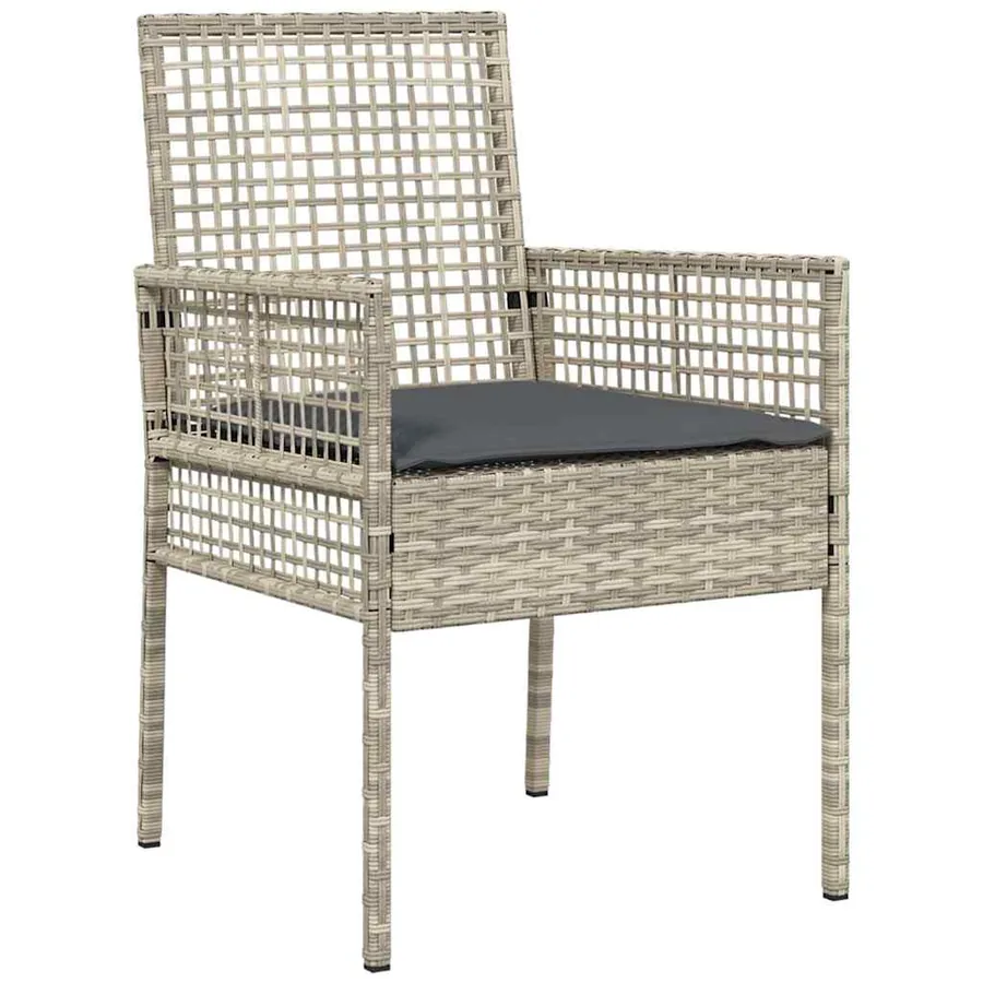 Ensemble de salle à manger pour jardin 7 pcs Gris clair - 6