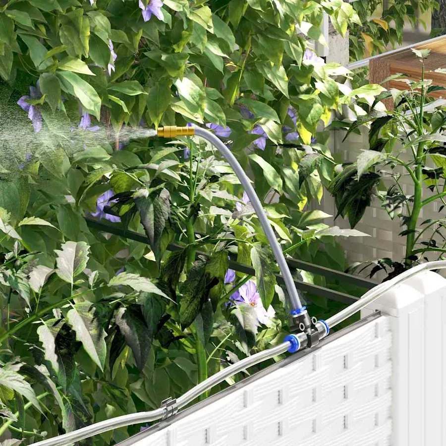 Cache-pot de jardin Blanc 40 x 40 x 142 cm PP - 5
