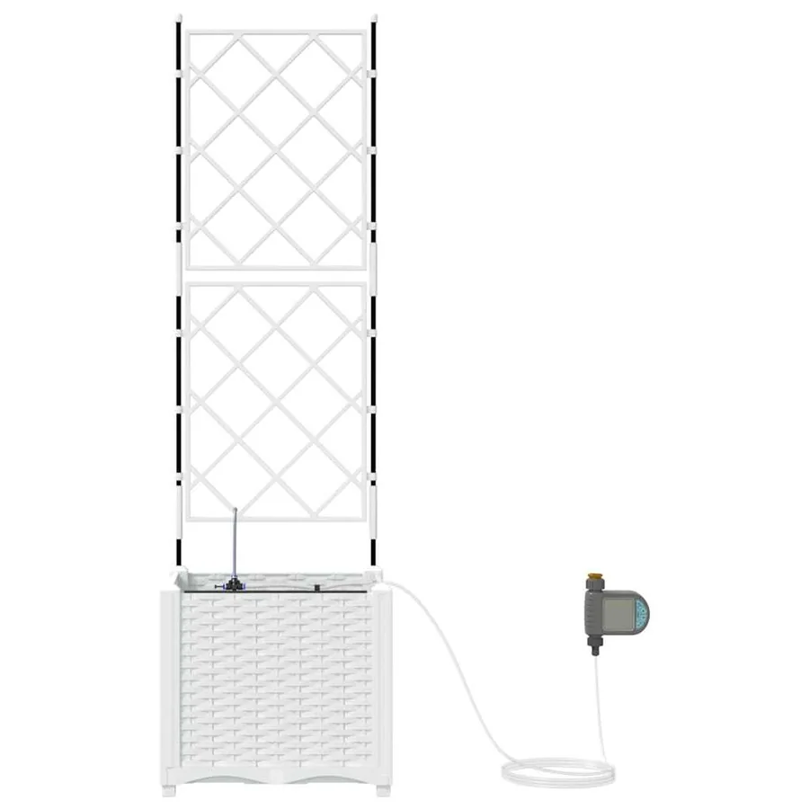 Cache-pot de jardin Blanc 40 x 40 x 142 cm PP - 6