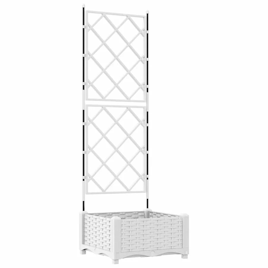 Cache-pot de jardin Blanc 40 x 40 x 125,5 cm PP - 2