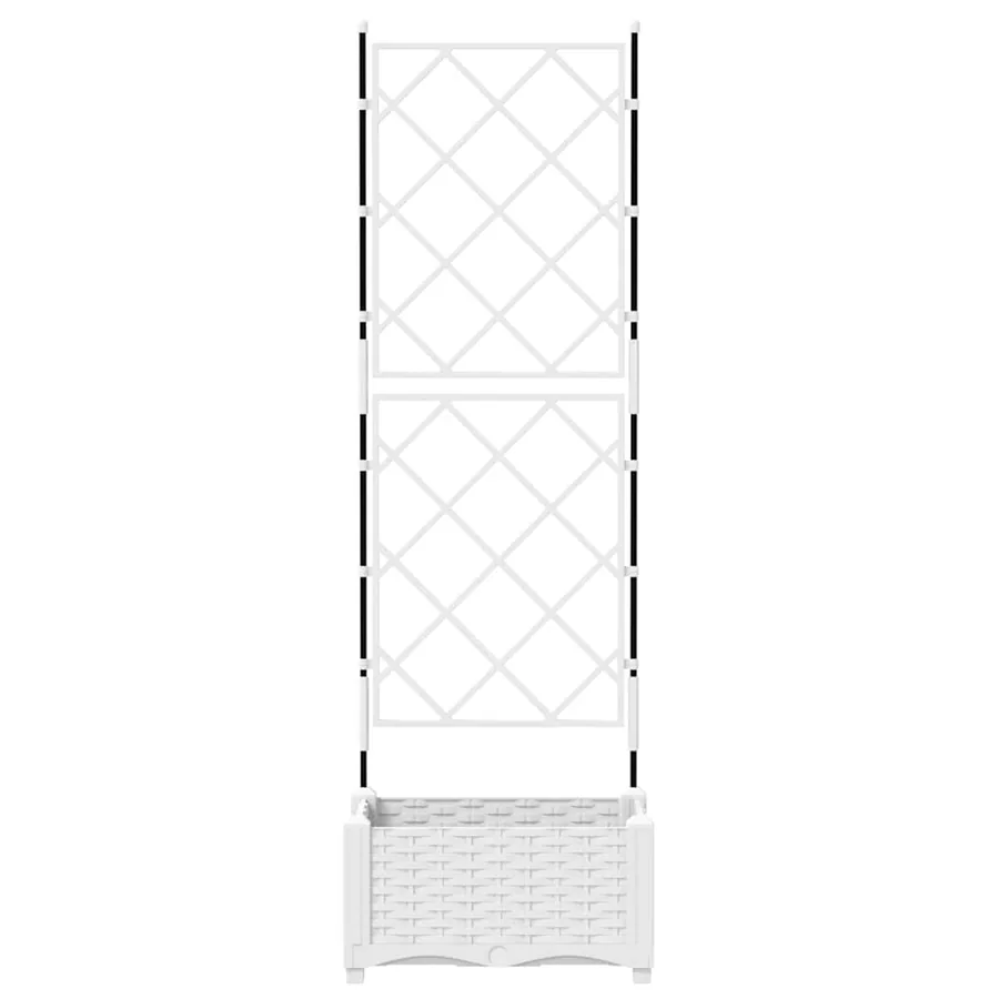 Cache-pot de jardin Blanc 40 x 40 x 125,5 cm PP - 5