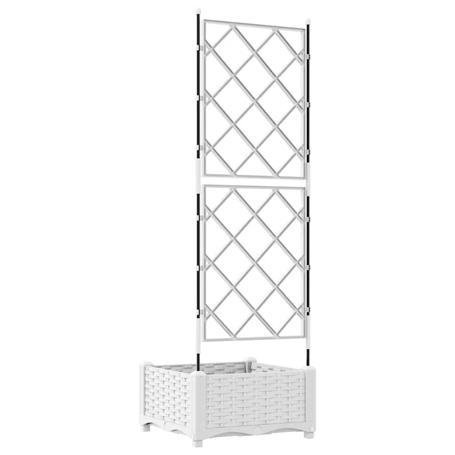 Cache-pot de jardin Blanc 40 x 40 x 125,5 cm PP - 7