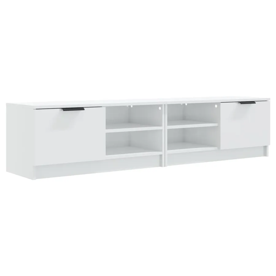 Meubles TV 2 pcs Blanc brillant 80x35x36,5 cm Bois d'ingénierie - 2