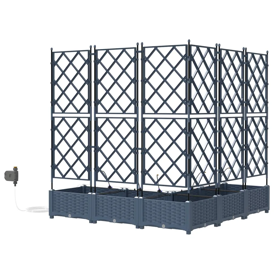 Cache-pot de jardin 5 pc Gris 120 x 120 x 126 cm PP - 5